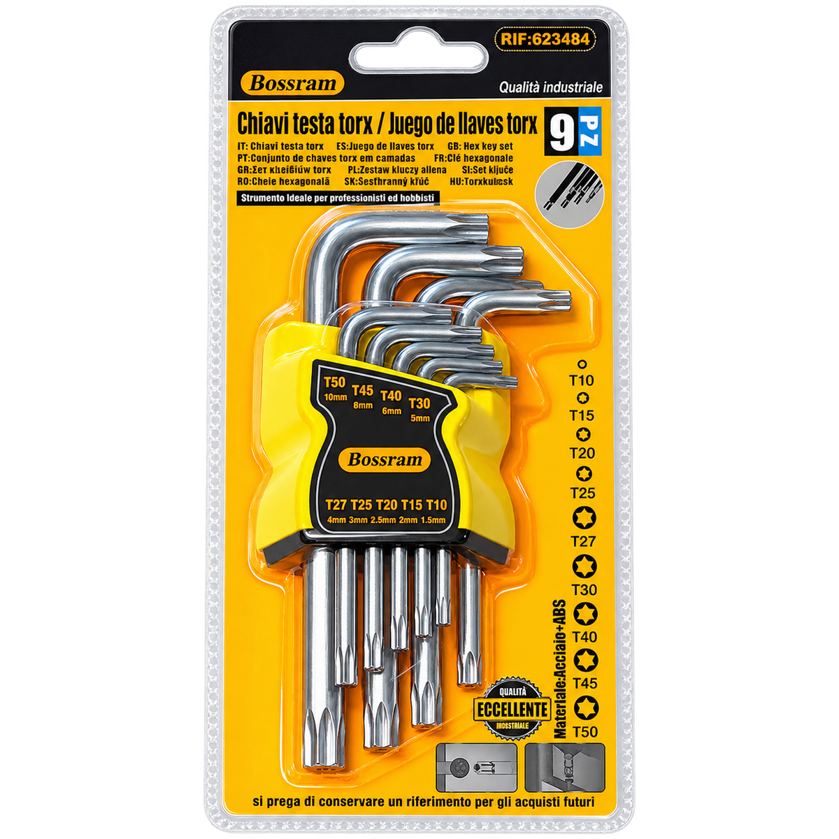 Bossram jeu de 9 clés Torx