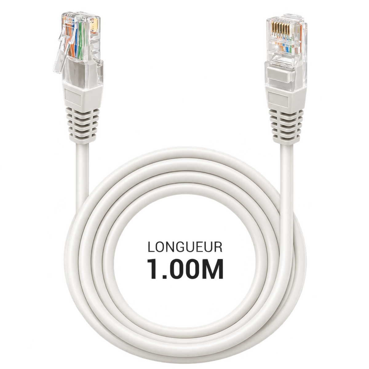 Câble Ethernet RJ45 Cat.6 UTP 1 m