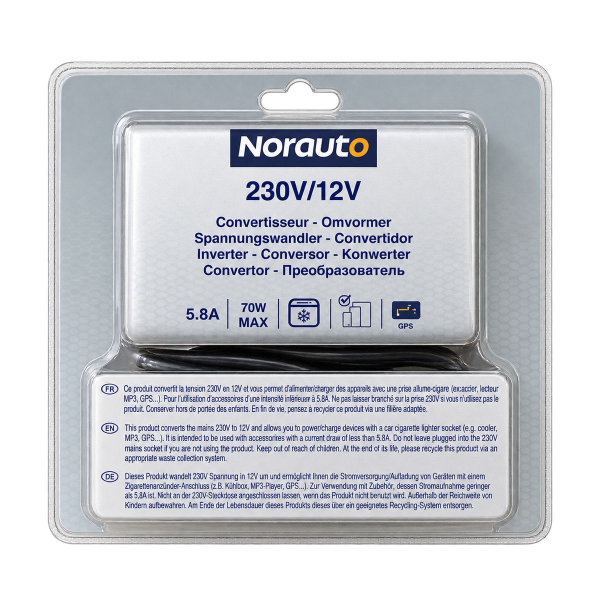 Convertisseur Norauto 230V vers 12V