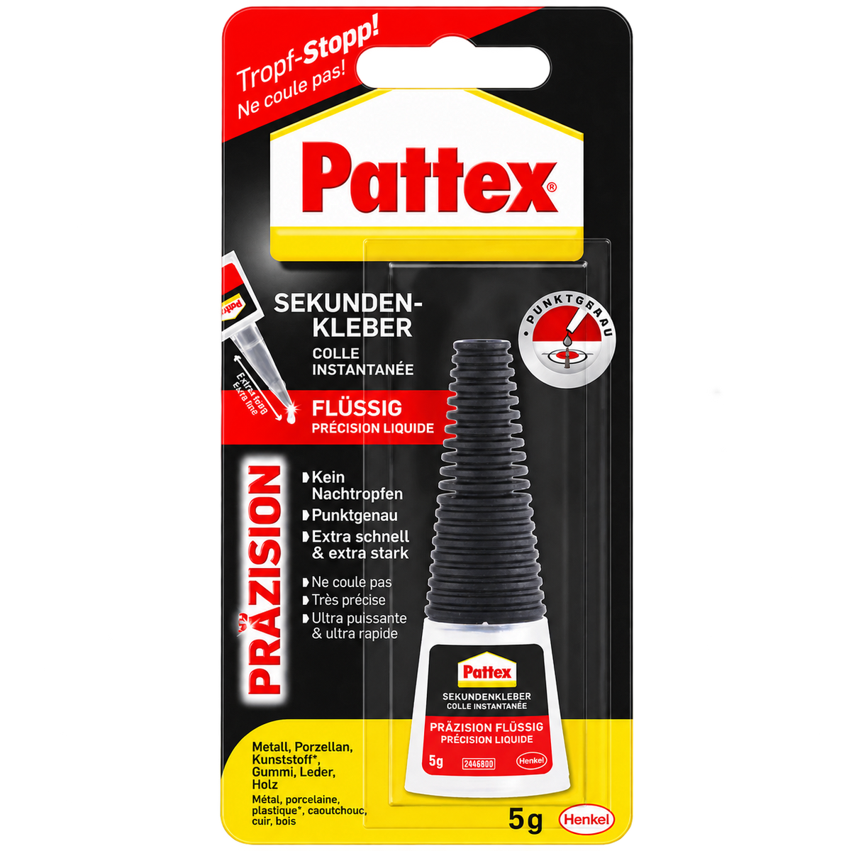 Pattex Colle Instantanée Précision Liquide 5g