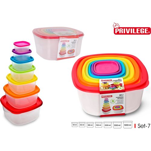 Set de 7 boîtes de conservation emboîtables Privilege